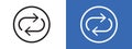 Repeat reload arrow icon logo sign set vector outline