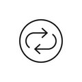 Repeat reload arrow icon logo sign vector outline