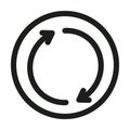 Repeat reload arrow icon mark in filled style