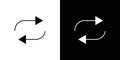 Repeat reload arrow icon Outline sign symbol set