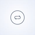 Repeat, reload, vector best gray line icon