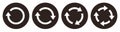 Repeat sign, reload icon, refresh, loading, reset vector symbol set