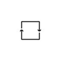 Repeat icon, loop symbol. Simple, flat design isolated on white background for web or mobile app Royalty Free Stock Photo