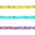 Repeatable abstract square pattern paragraph separator line design set Royalty Free Stock Photo