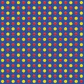 Repeatable circles, dots pattern. Colorful / multicolor texture