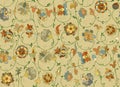 Repeatable floral pattern based on St Basil`s Cathedral murals in Moscow, Russia Royalty Free Stock Photo