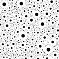 Repeatable geometric pattern with scattered, random shapes