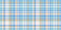 Repeatable patterns seamless plaid pattern, length texture textile vector. Collage check tartan background fabric in cyan and Royalty Free Stock Photo
