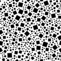 Repeatable random squares abstract geometric pattern - Monochrome background