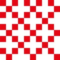 Repeatable, tileable white cross over red pattern, background. Vector illustration. Royalty Free Stock Photo