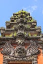 Repeated Balinese sculptures vertical Royalty Free Stock Photo