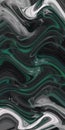 GREEN &BLACK Fluid painting abstract art pattern series