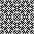 Repeated pattern black and white square Royalty Free Stock Photo