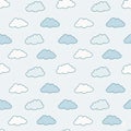 Cute Pastel Sky Cloud Pattern vol.10 Royalty Free Stock Photo