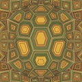 Repeated pattern forms a radial symmetry giving a sense of depth and Royalty Free Stock Photo