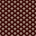 Repeated rounded scallop figures. Seamless geometric pattern. Abstract water drop shapes. Fish scale wallpaper. Royalty Free Stock Photo