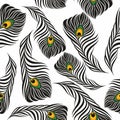 Repeated seamless pattern. Abstract geometric texture. Elegant render lattice. Floral pattern. Peacock feather. Design