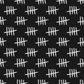 Repeated tally marks. Seamless pattern. Sketch, doodle. Royalty Free Stock Photo