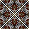 Repeated traditional tribal ethnic seamless pattern. Colorful ornamental rhombus vector background. Repeat modern patterned Royalty Free Stock Photo