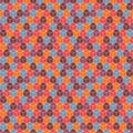 Repeated vivid color cubes background. Geometric shapes wallpaper. Seamless surface pattern design with polygons. Royalty Free Stock Photo