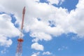 Repeater stations or Telecommunications tower in a day of clear blue sky. Royalty Free Stock Photo