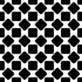 Repeating abstract black and white rounded square pattern background design - halftone geometric vector illustration Royalty Free Stock Photo