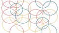 Repeating abstract circle pattern geometric background design vector design Generative AI Royalty Free Stock Photo