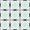 Repeating black and green squares