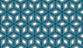 Repeating Blue Cubes - Tileable Background