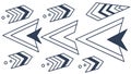 Repeating Chevron Arrows Pattern, Directional and Modern Graphic Design, vector design Generative AI Royalty Free Stock Photo