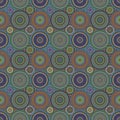 Repeating circle mosaic pattern - vector background