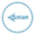 Left Rounded Arrow Recursion Mosaic of Itself Items