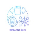 Repeating data blue gradient concept icon Royalty Free Stock Photo
