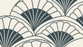 Repeating fan-shaped geometric pattern. Elegant decorative modern art, vector design Generative AI Royalty Free Stock Photo