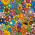 Repeating floral background