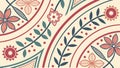 Repeating Floral Geometric Pattern with Warm Earthy Tones and Intricate Details, vector design Generative AI Royalty Free Stock Photo