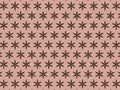 Repeating floral pattern in brown on a light pink background. Royalty Free Stock Photo