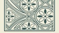Repeating Geometric Floral Pattern: Traditional and Intricate Design, vector design Generative AI Royalty Free Stock Photo