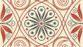 Repeating Geometric Floral Pattern: Traditional and Intricate Design, vector design Generative AI Royalty Free Stock Photo