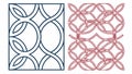 Repeating Geometric Interlocking Oval Patterns, vector design Generative AI Royalty Free Stock Photo
