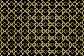 Gold repeating geometric line pattern on black background Royalty Free Stock Photo