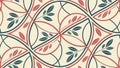 Repeating geometric pattern of overlapping colored circles vector design Generative AI Royalty Free Stock Photo