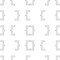 Repeating geometric shapes arranged in a grid format on a white Royalty Free Stock Photo