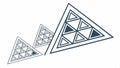Repeating geometric triangle pattern design vector design Generative AI Royalty Free Stock Photo