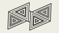 Repeating Geometric Triangles Pattern, Abstract Design, vector design Generative AI Royalty Free Stock Photo