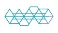 Repeating Hexagonal Grid Geometric Vector Pattern, vector design Generative AI Royalty Free Stock Photo