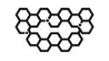 Repeating Hexagonal Grid Pattern Structure, vector design Generative AI Royalty Free Stock Photo