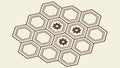 Repeating Hexagonal Pattern, Geometric Texture Background, vector design Generative AI Royalty Free Stock Photo
