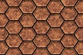 Repeating hexagonal sidewalk coverage background