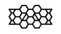 Repeating Honeycomb Hexagon Grid for Pattern Design, vector design Generative AI Royalty Free Stock Photo